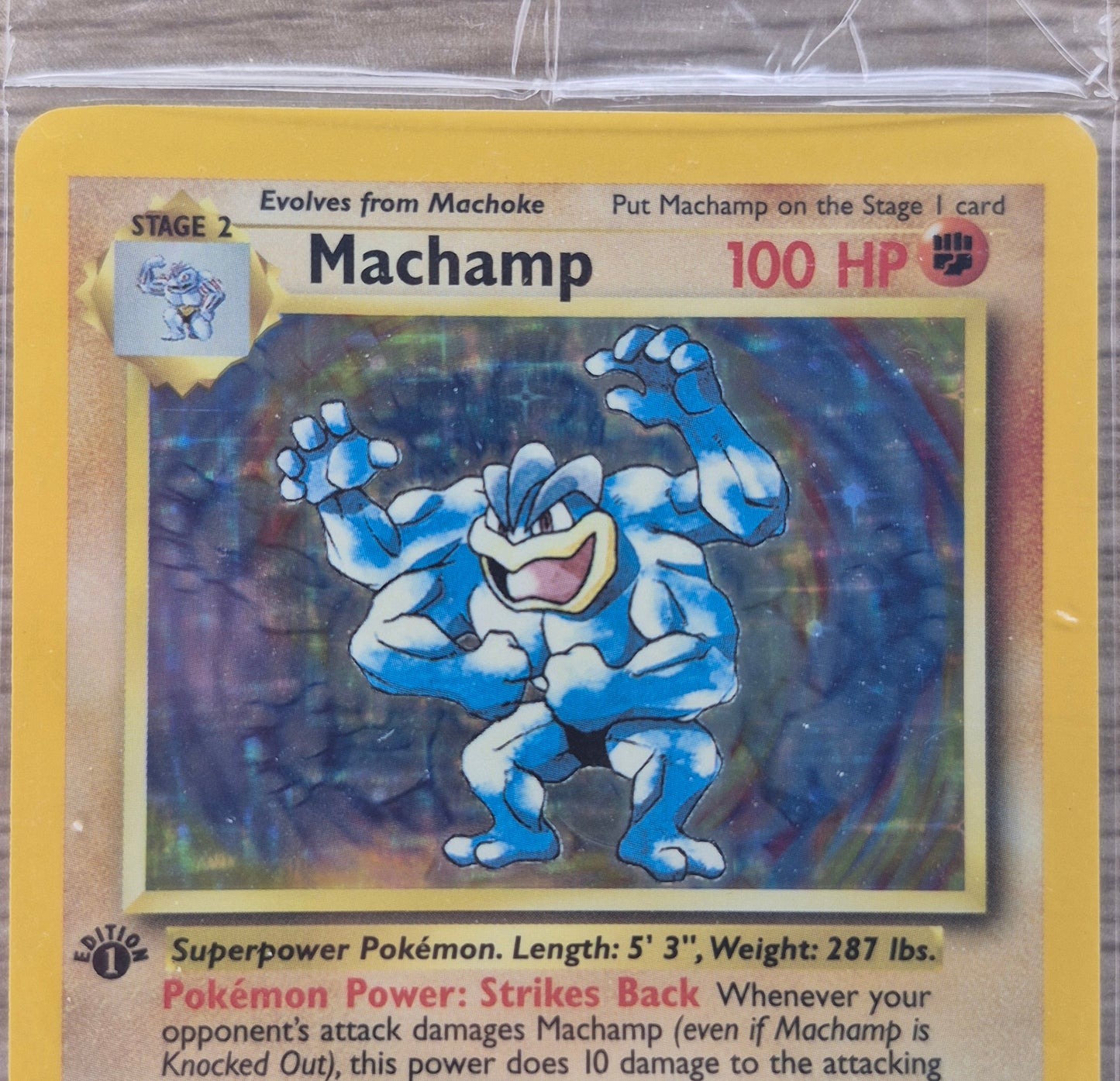 Machamp 1st Edition Base Set 8/102 Pokémon Card - SEALED NM-MT