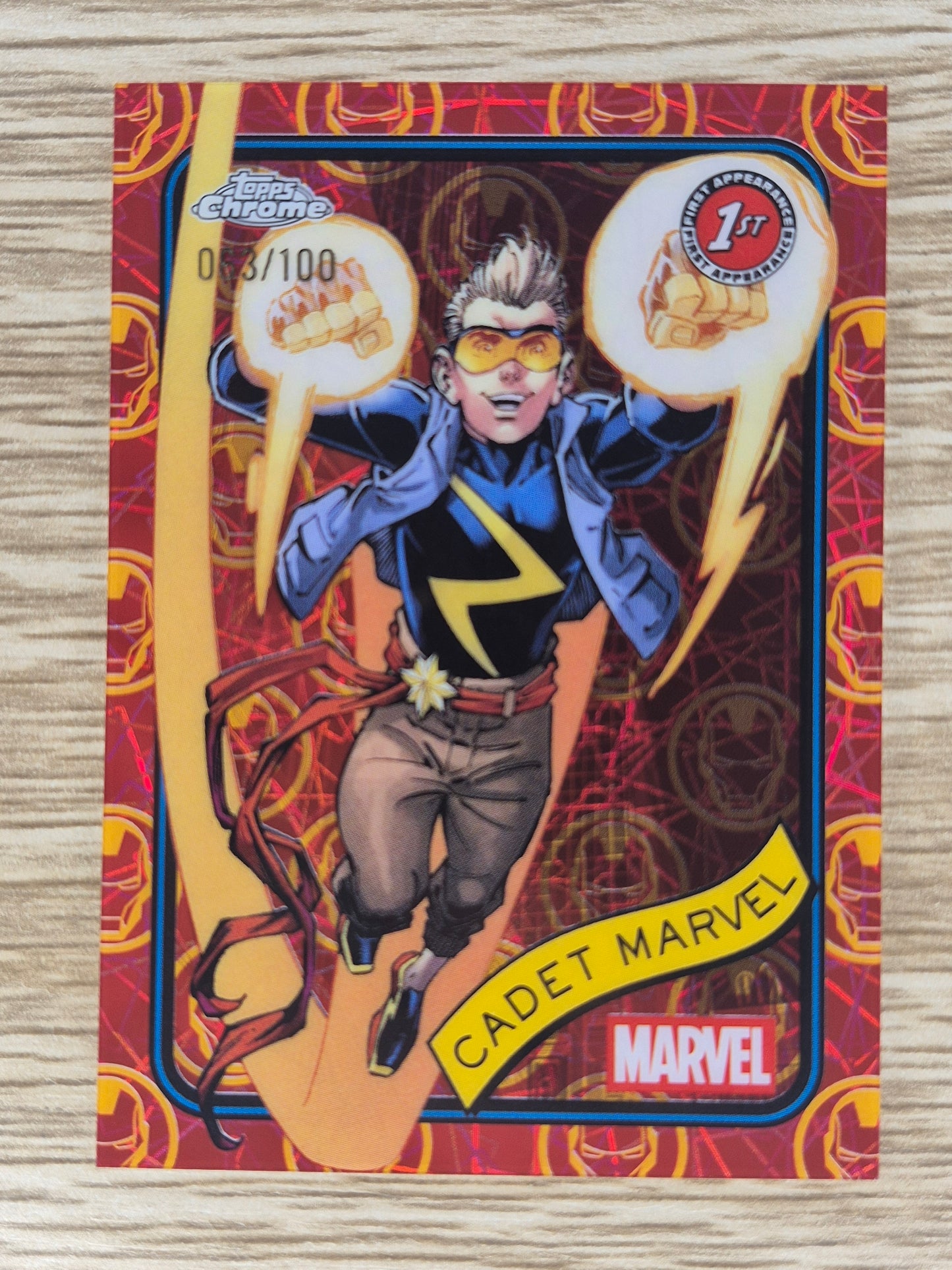 Marvel Topps Chrome 2025 Cadet Marvel 1st Appearance 063/100