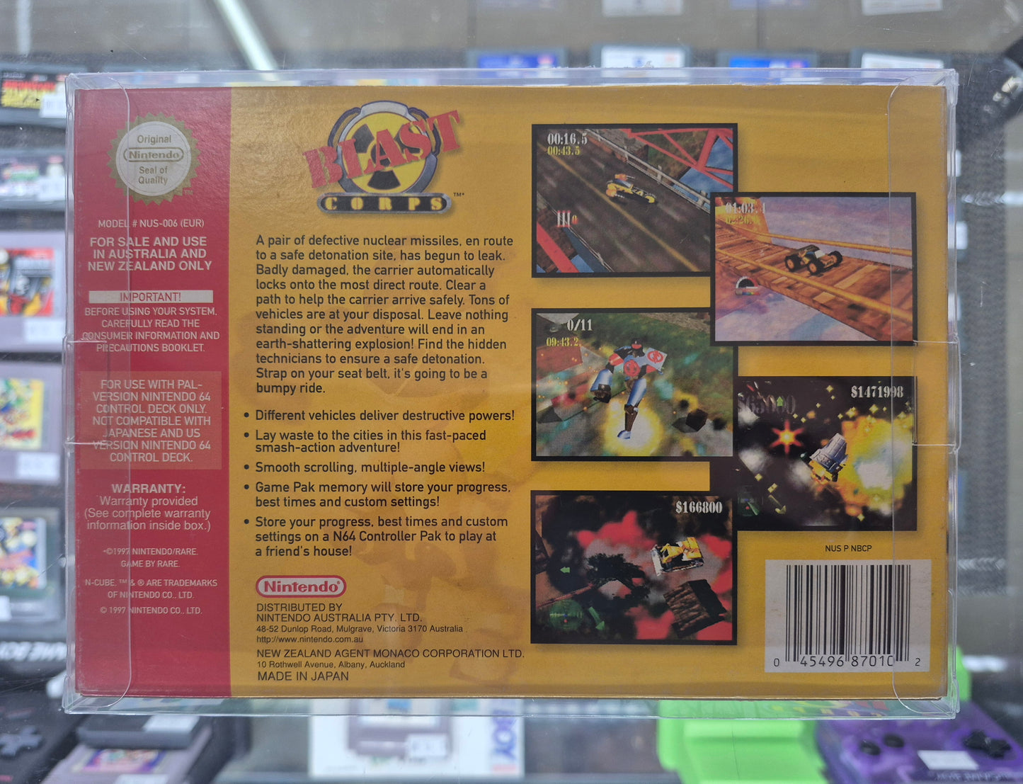 Nintendo N64 Blast Corps (1997) 100% Complete in Box Cart like New(AUS PAL)