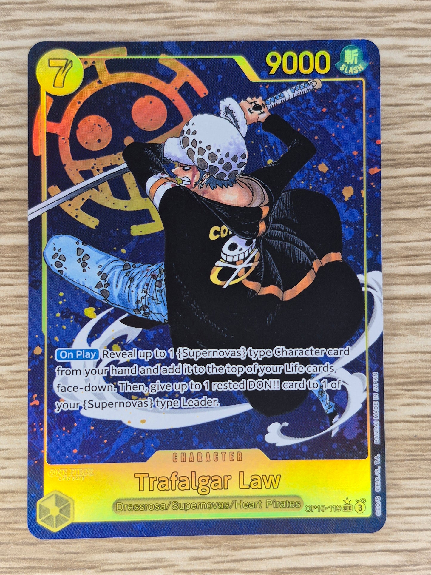 Trafalgar Law OP10-119 ALT SEC Parallel Royal Blood ONE PIECE Card English NM
