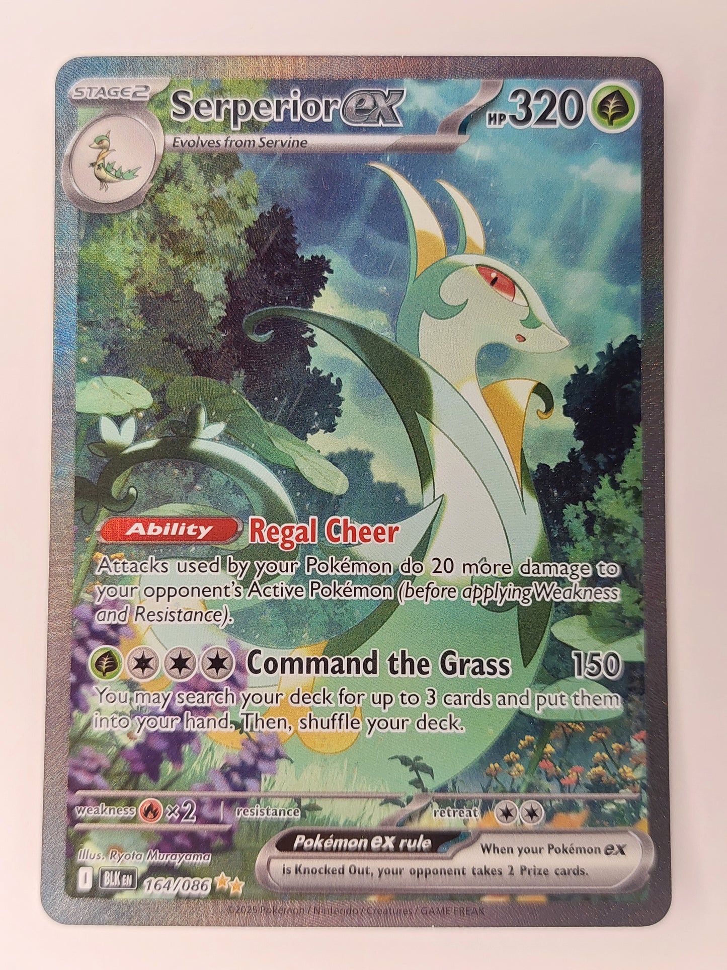 2025 Pokemon Serperior ex Special Illustration Rare Black Bolt 164/086