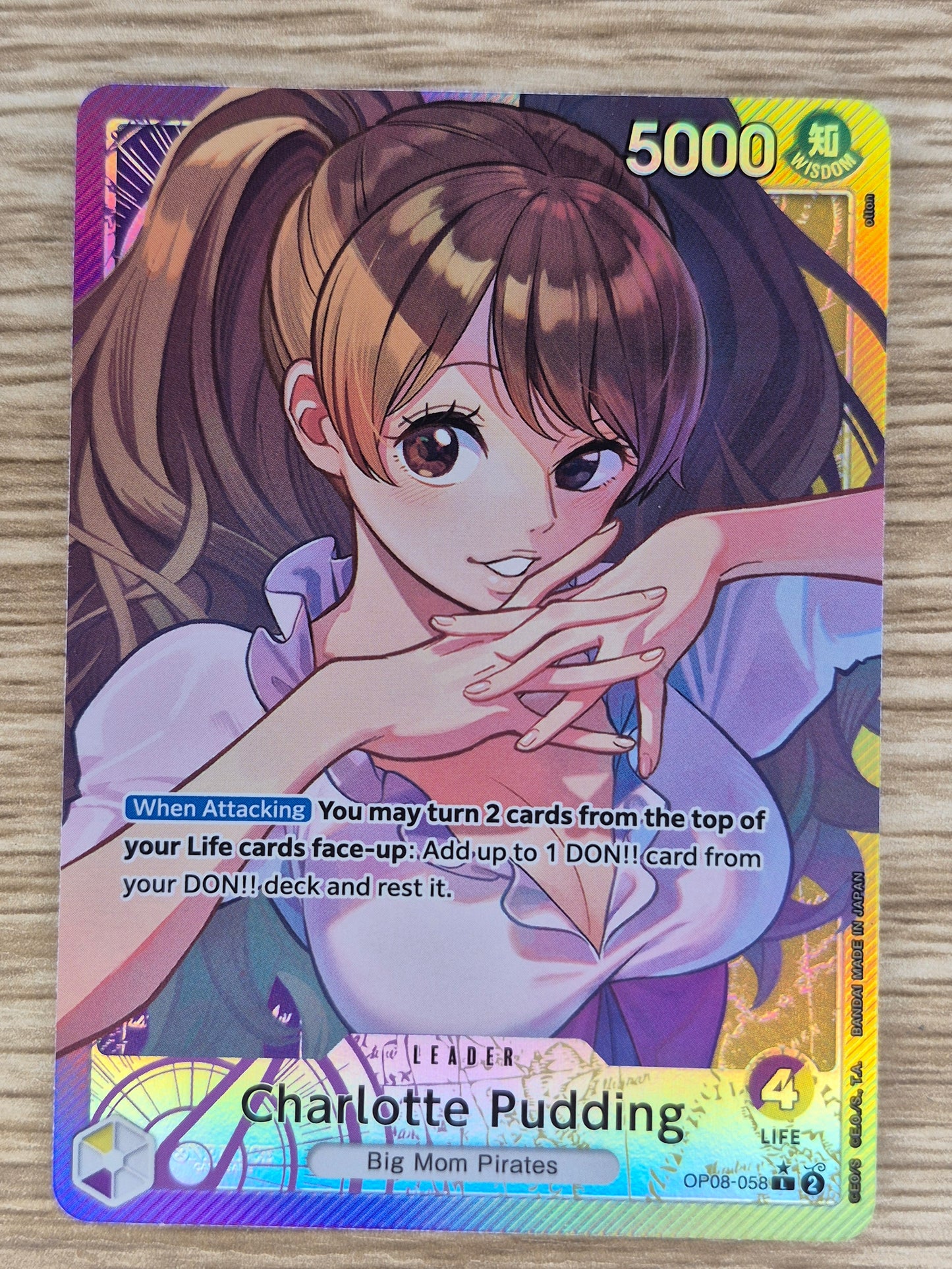 Charlotte Pudding Alt Art Parallel Leader Two Legends One Piece English OP08-058
