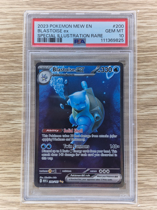 💥PSA 10 Blastoise Ex 200/165 Special Illustration Rare English 151 Pokemon Card