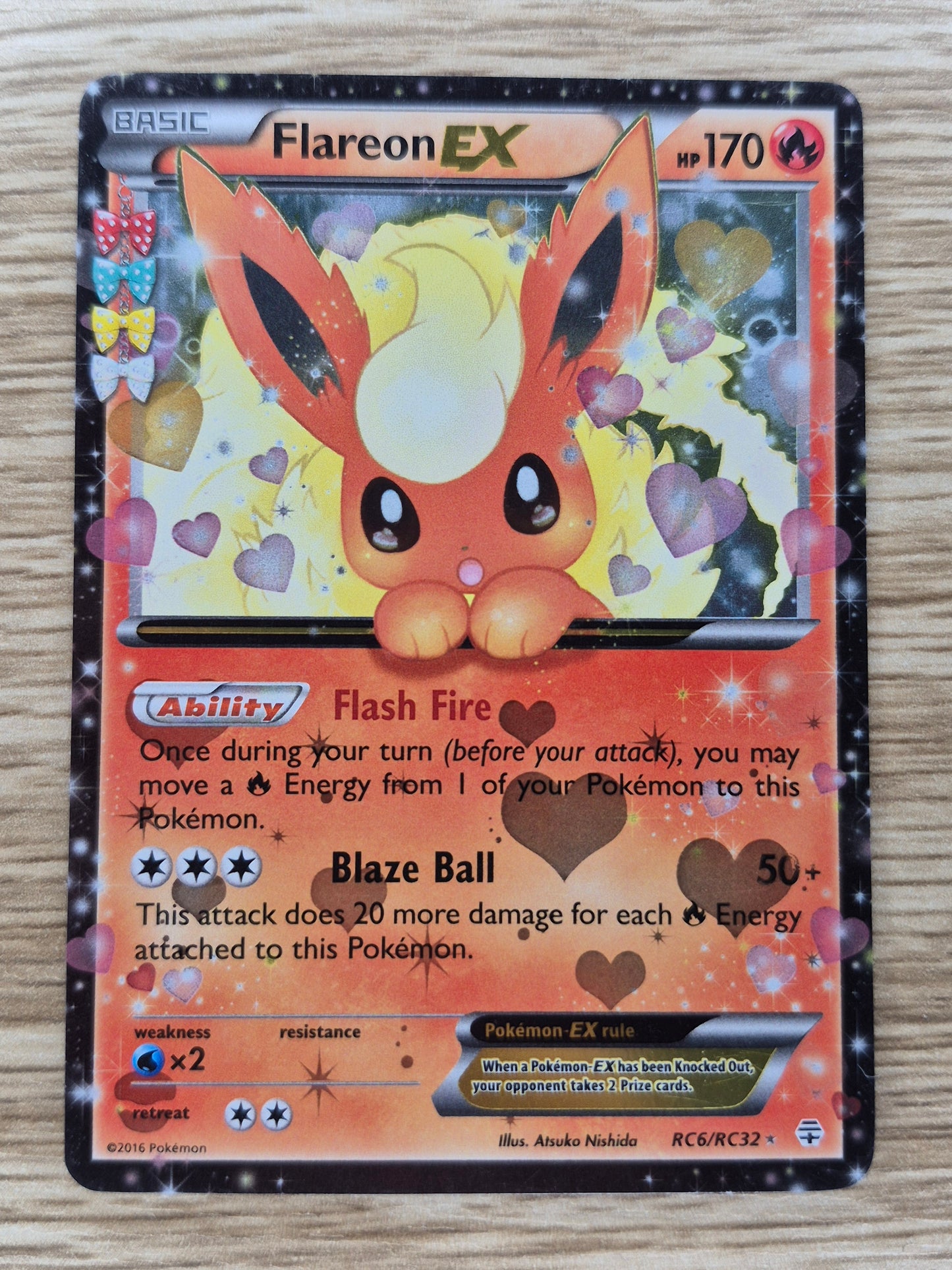 Flareon EX - RC6/RC32 - Radiant Collection - Generations - Pokemon Card - NM/M