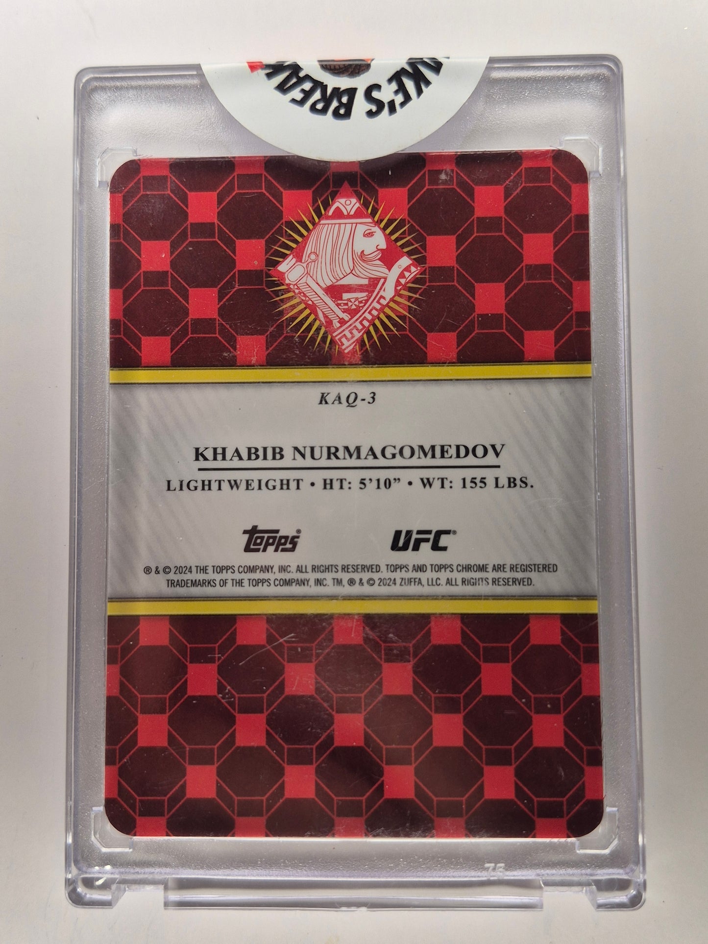 2024 Topps Chrome UFC Kings & Queens Khabib Nurmagomedov CASE HIT SSP #KAQ-3 🦅
