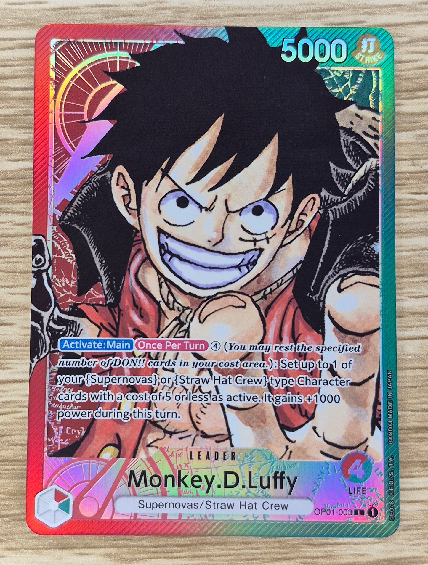Monkey. D.Luffy One-Piece OP01-003 ALT LEADER