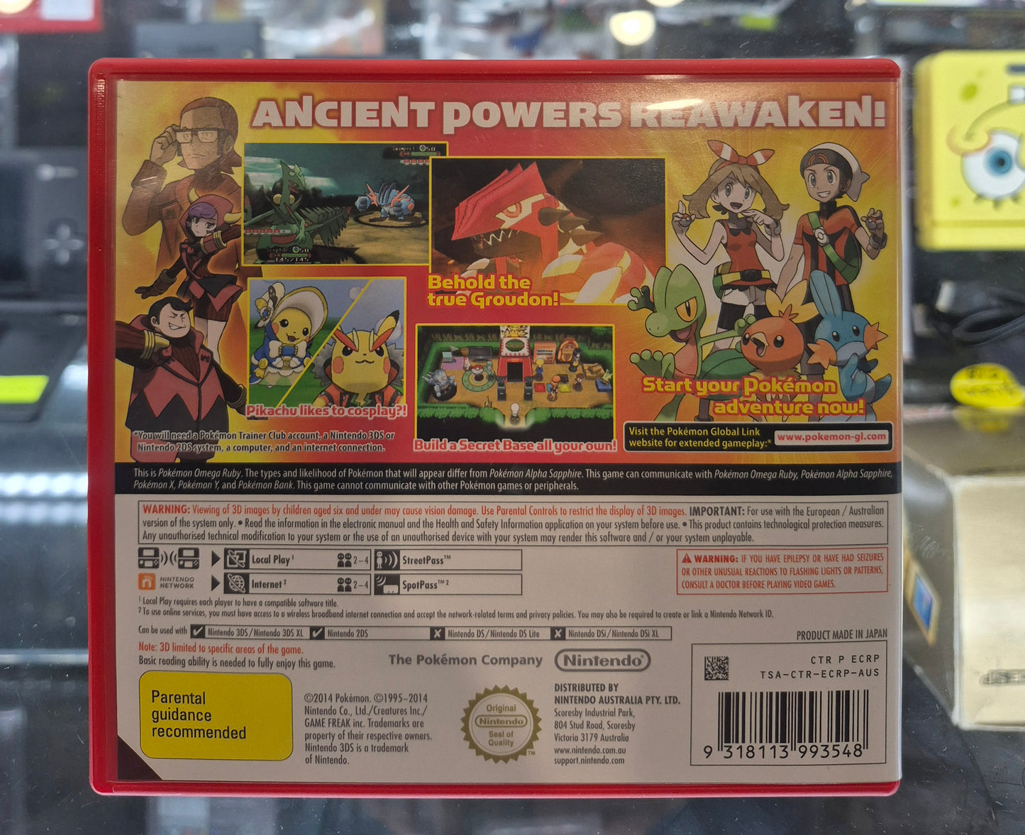 Pokemon Omega Ruby (Nintendo 3DS, 2014) Game PAL VGC CIB