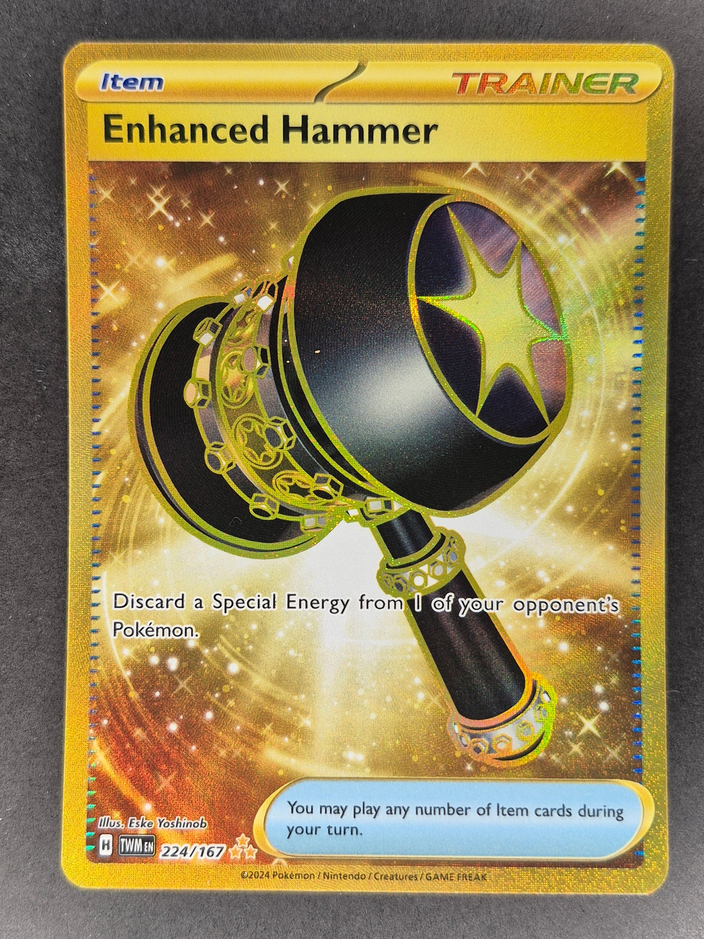 đŸ’¥Enhanced Hammer - 224/167 Hyper Rare Twilight Masquerade Pokemon TCG