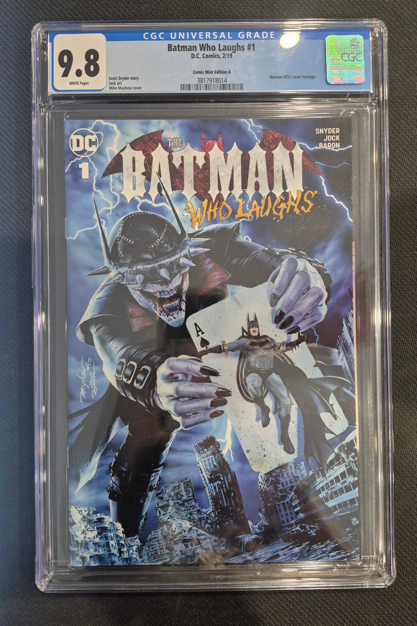 Batman Who Laughs #1 Mayhew Comic Mint Variant CGC 9.8 2019