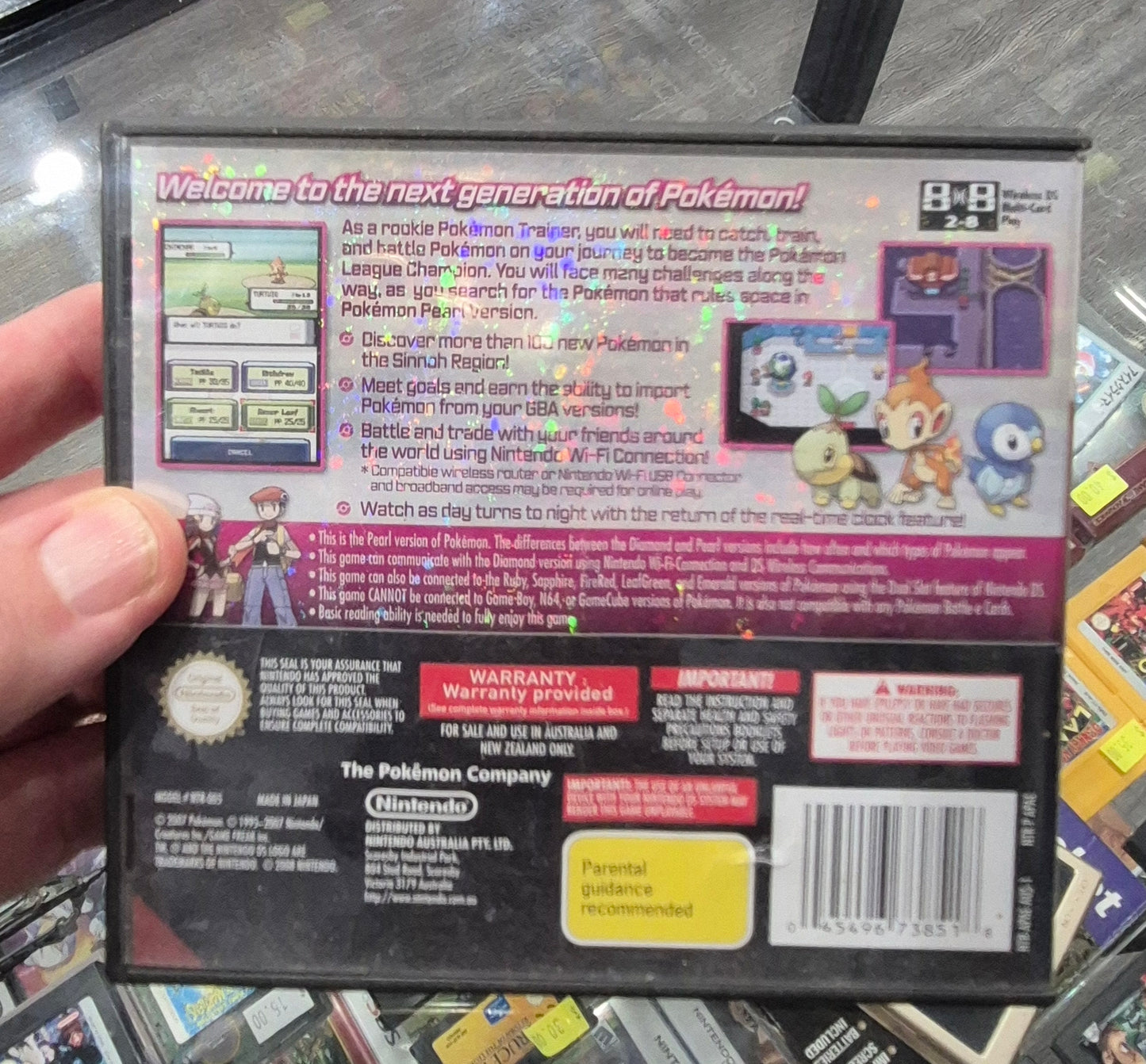 2007 Nintendo DS Pokémon Pearl Version AUS PAL.C.I.B Tested GC