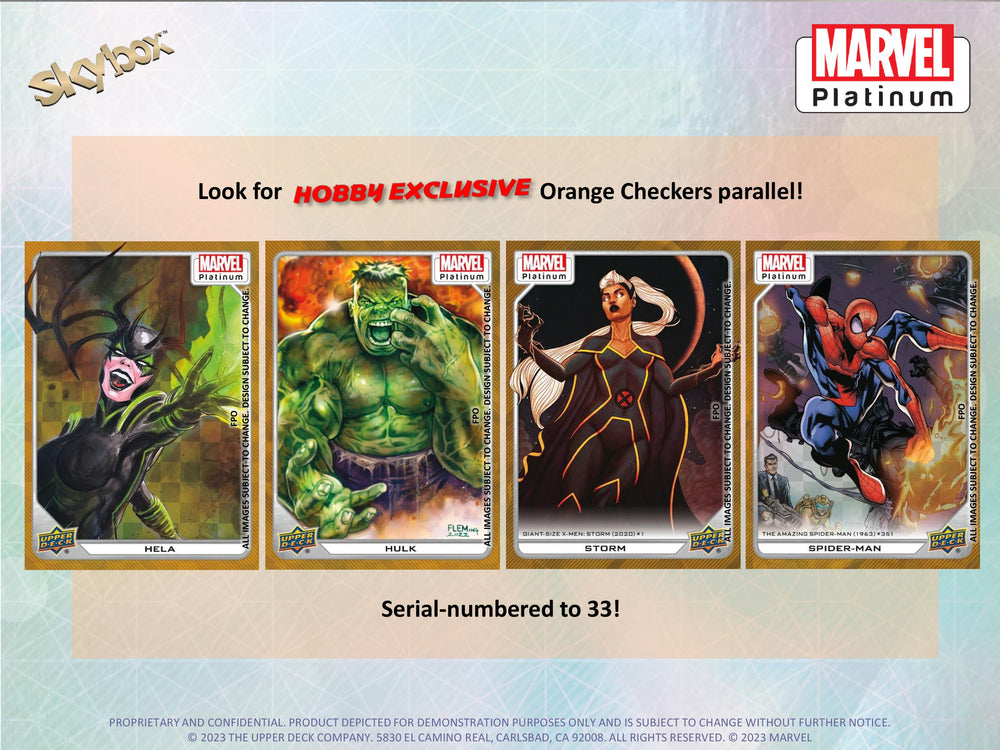 2023 UPPER DECK MARVEL PLATINUM HOBBY BOX