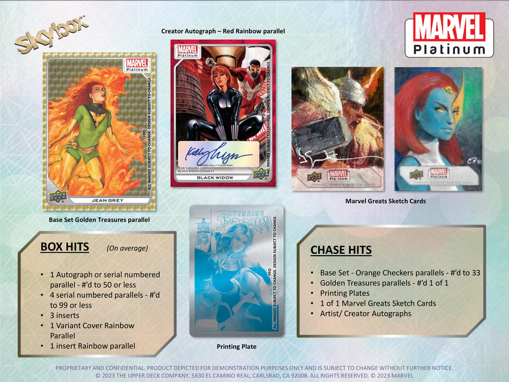 2023 UPPER DECK MARVEL PLATINUM HOBBY BOX