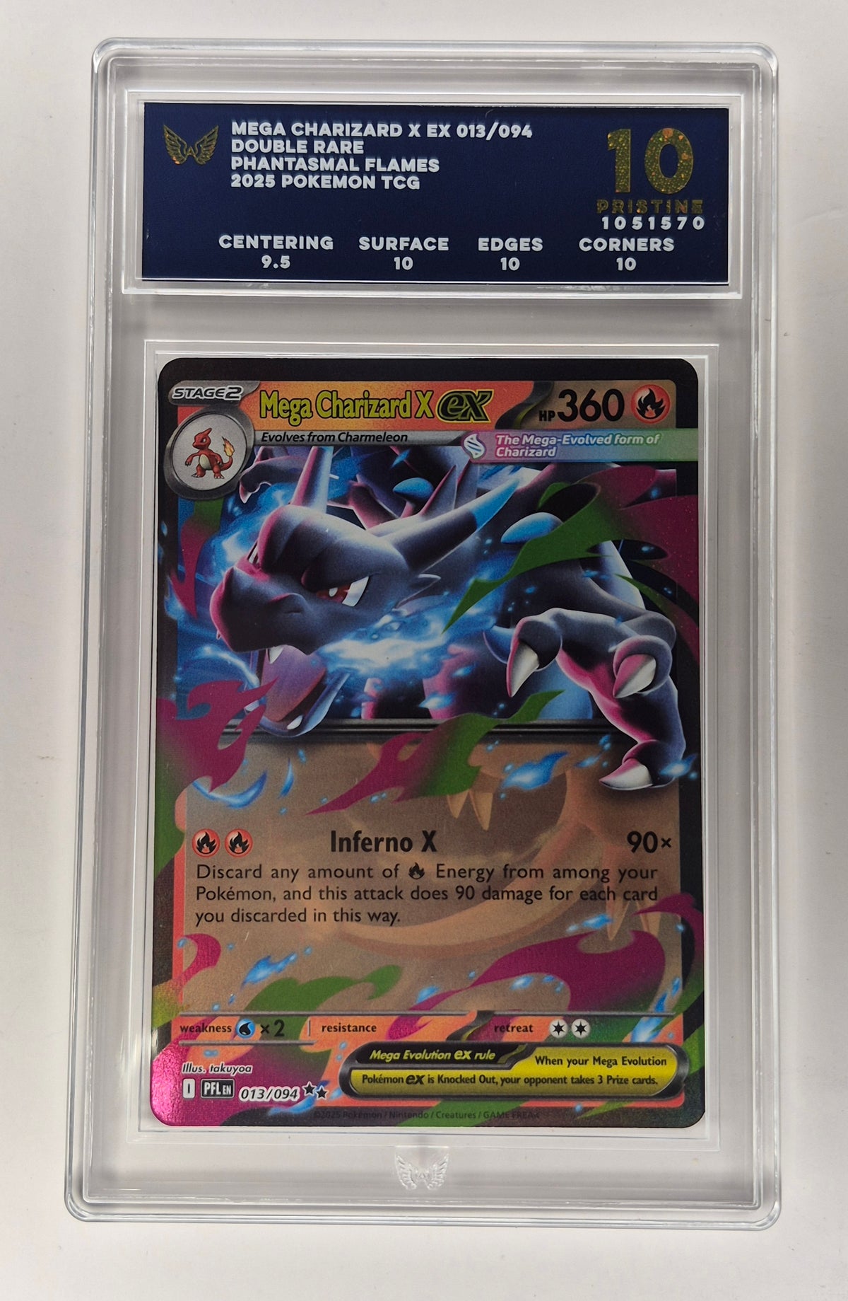Mega Charizard X EX 013/094 Phantasmal Flames 2025 ARK 10