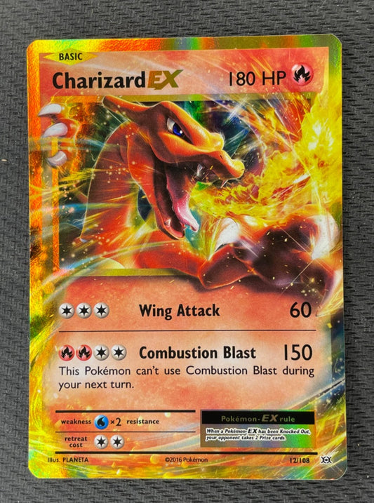 2016 Pokemon Evolutions 12/108 Charizard Ex LP