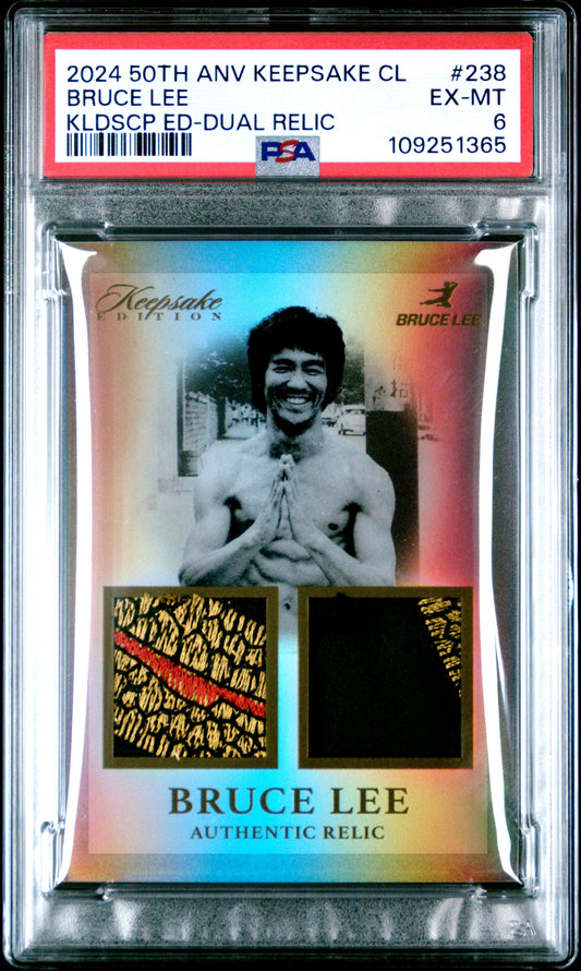 2024 50th Anniversary Bruce Lee  Kaleidoscope Edition Dual Relic PSA 6