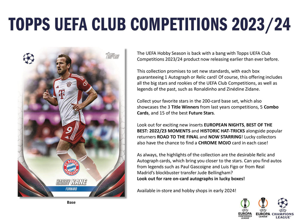 2023-24 TOPPS UEFA CLUB COMPETITIONS SOCCER HOBBY BOX