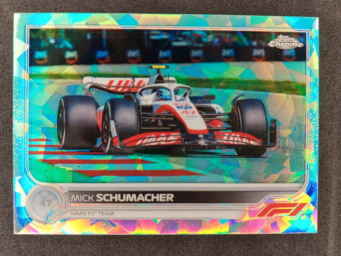 2022 Topps Chrome Formula 1 Sapphire #72 Aqua Mick Schumacher /99