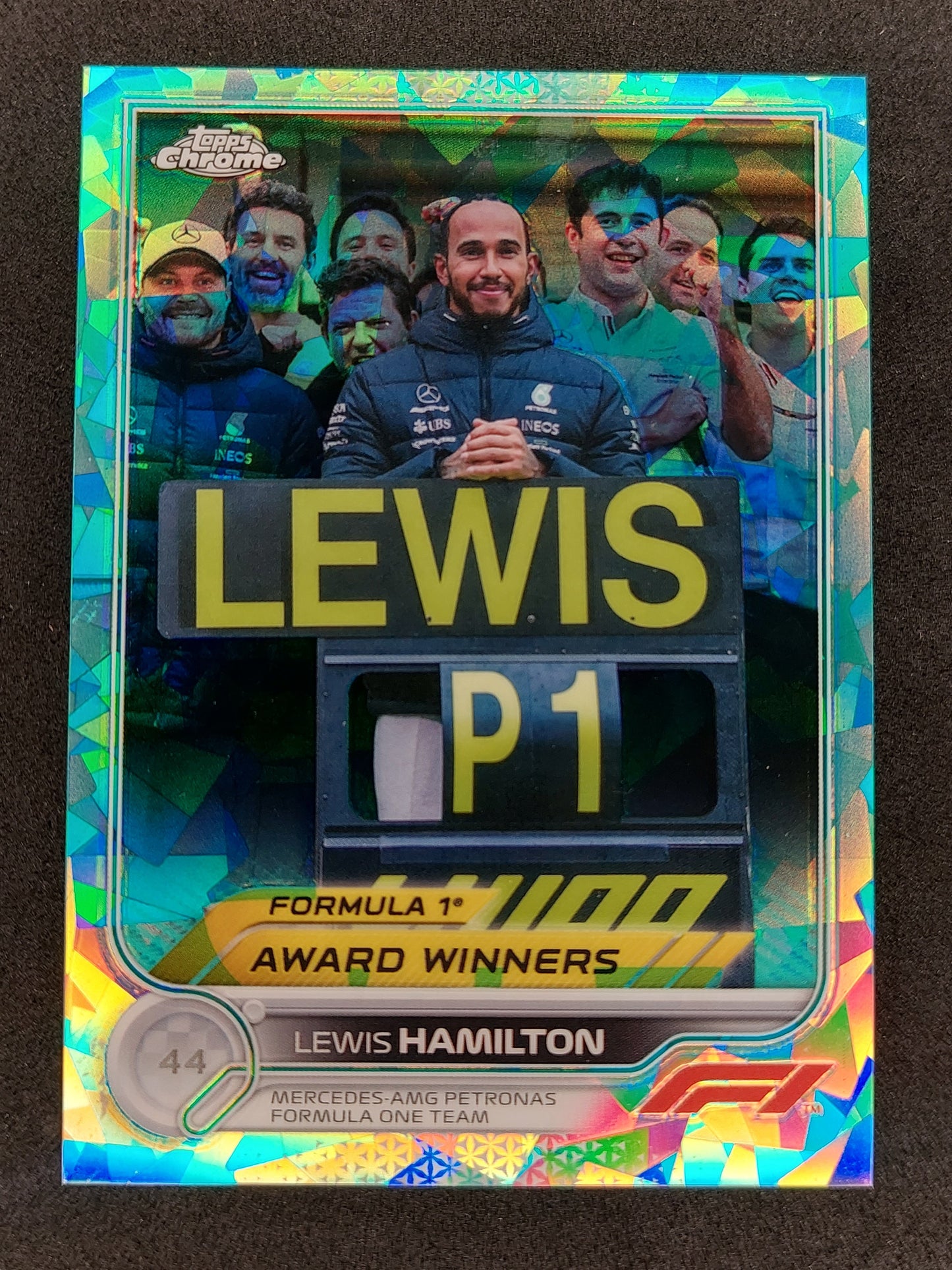 2022 Topps Chrome Sapphire F1 Aqua Refractors #198 Lewis Hamilton  72/99