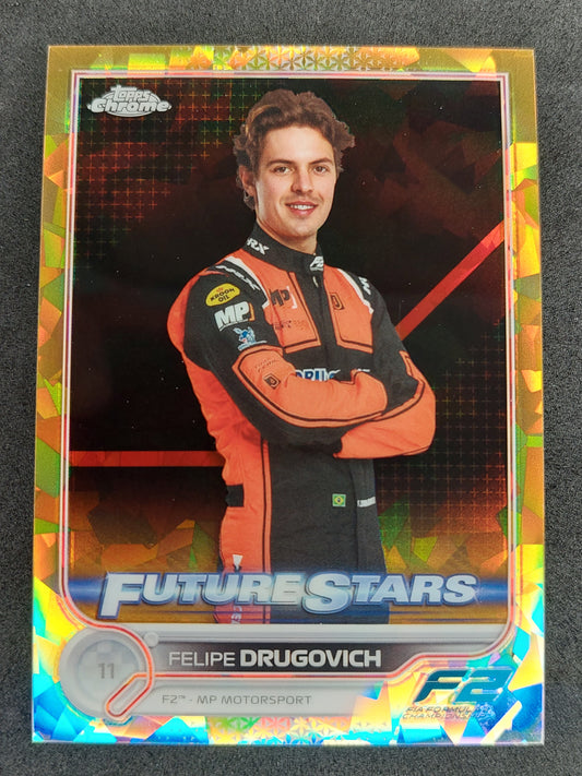 2022 Topps Chrome Formula 1 Sapphire #87 Gold Refractor Felipe Drugovich 16/50  F2