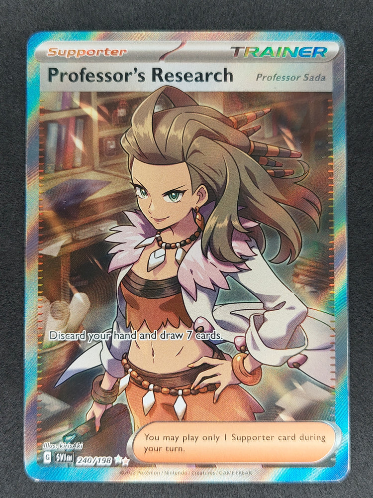 2023 Pokemon Scarlet & Violet Trainer Professor's Research Sada Secret Rare 240/198