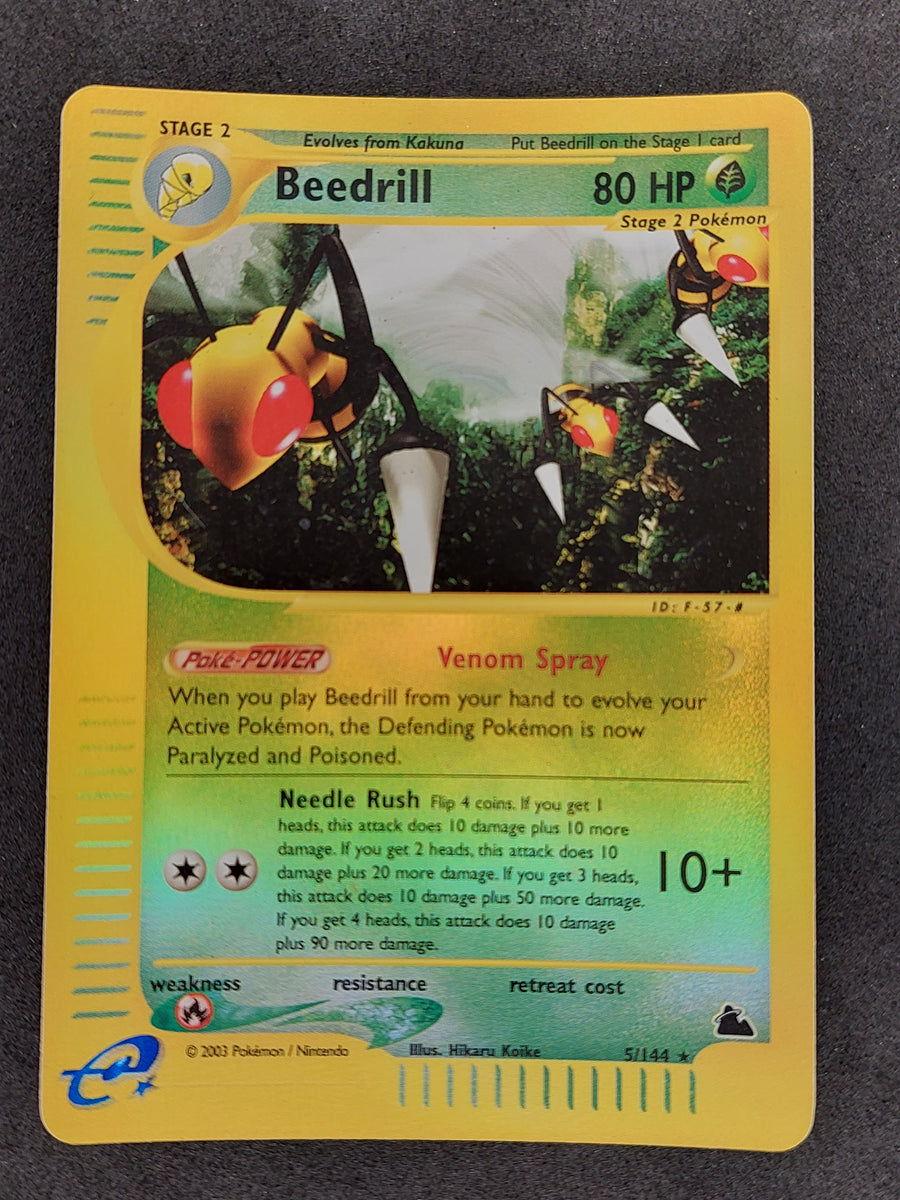 2003 Pokemon Skyridge 5/144 Beedrill Reverse Holo Rare