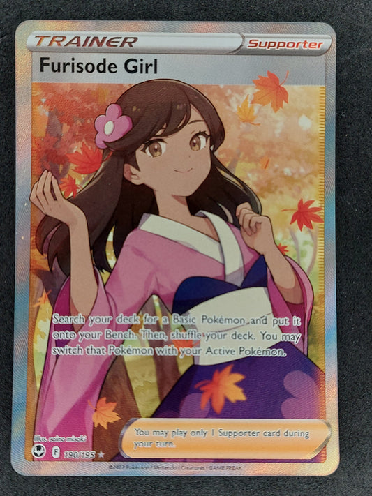 2022 Pokemon Silver Tempest 190/195 Trainer Furisode Girl Full Art