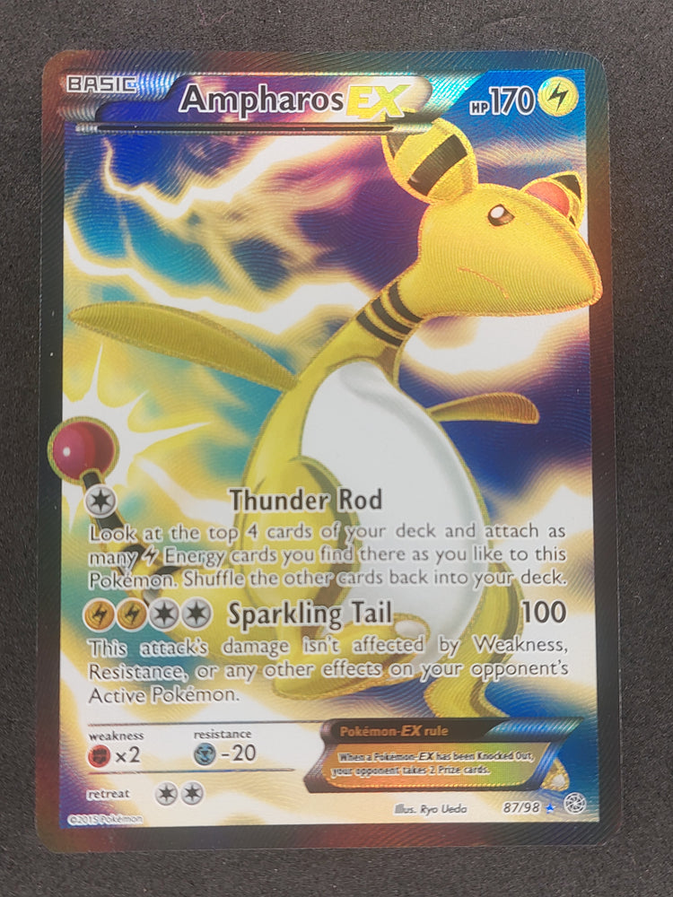 2015 Pokemon XY Ancient Origins 87/98 Ampharos EX Full Art