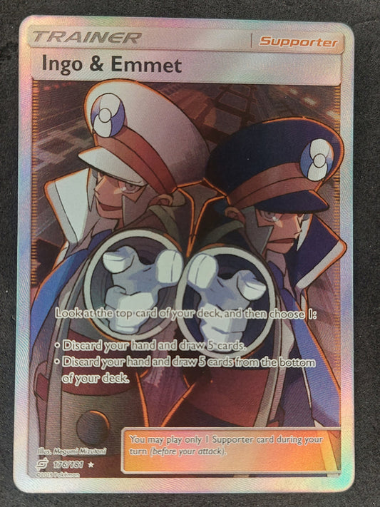 2019 Pokemon S & M Team Up 176/181 Trainer I go & Emmet Full Art