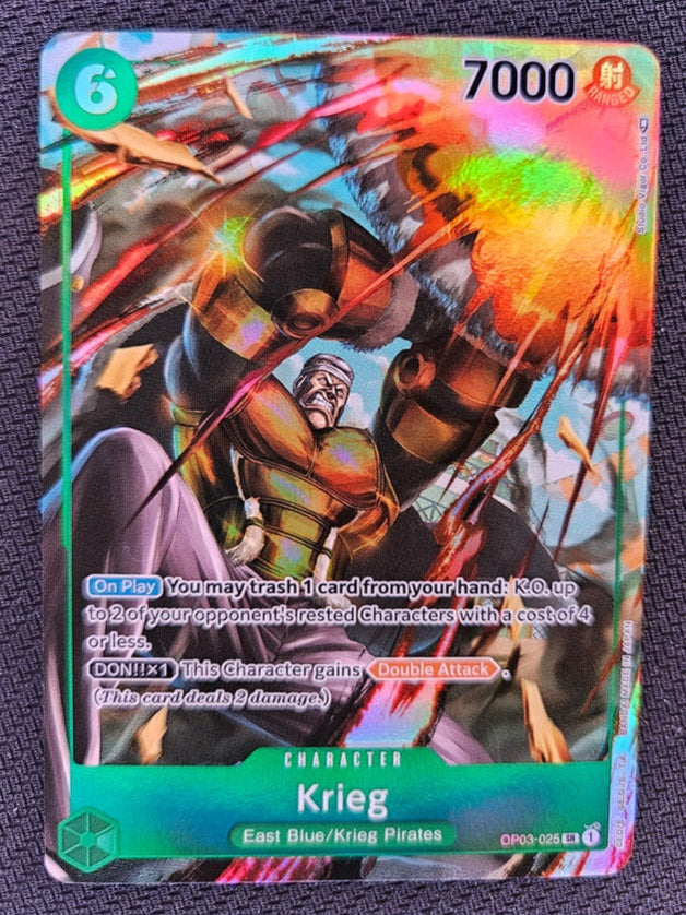 One Piece TCG Pillars of Strength OP03-025 Kreig Alternative Art