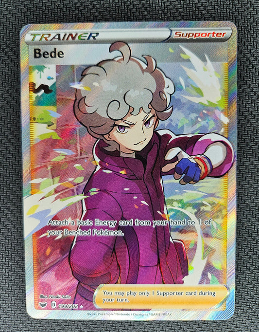 2020 Pokemon SWSH Base Set 199/202 Bede Full Art