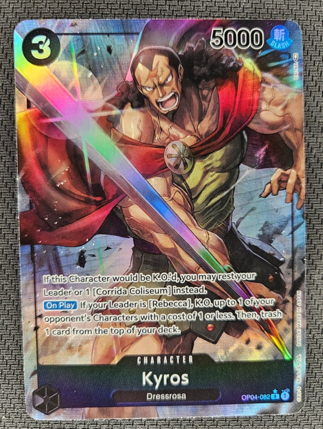 One Piece TCG Kingdoms Of Intrigue OP04-082 Kyros Alternative Art