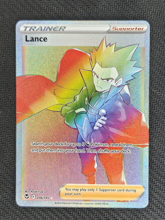 2022 Pokemon SwSh Silver Tempest 206/195 Lance Rainbow