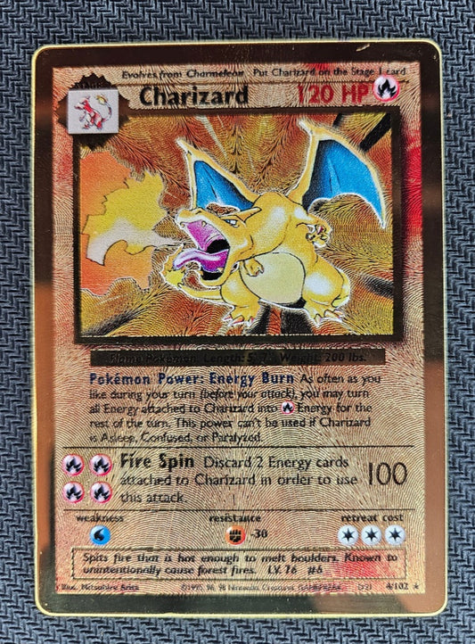 2021 Pokemon Celebrations 4/102 Gold Charizard Metal Card