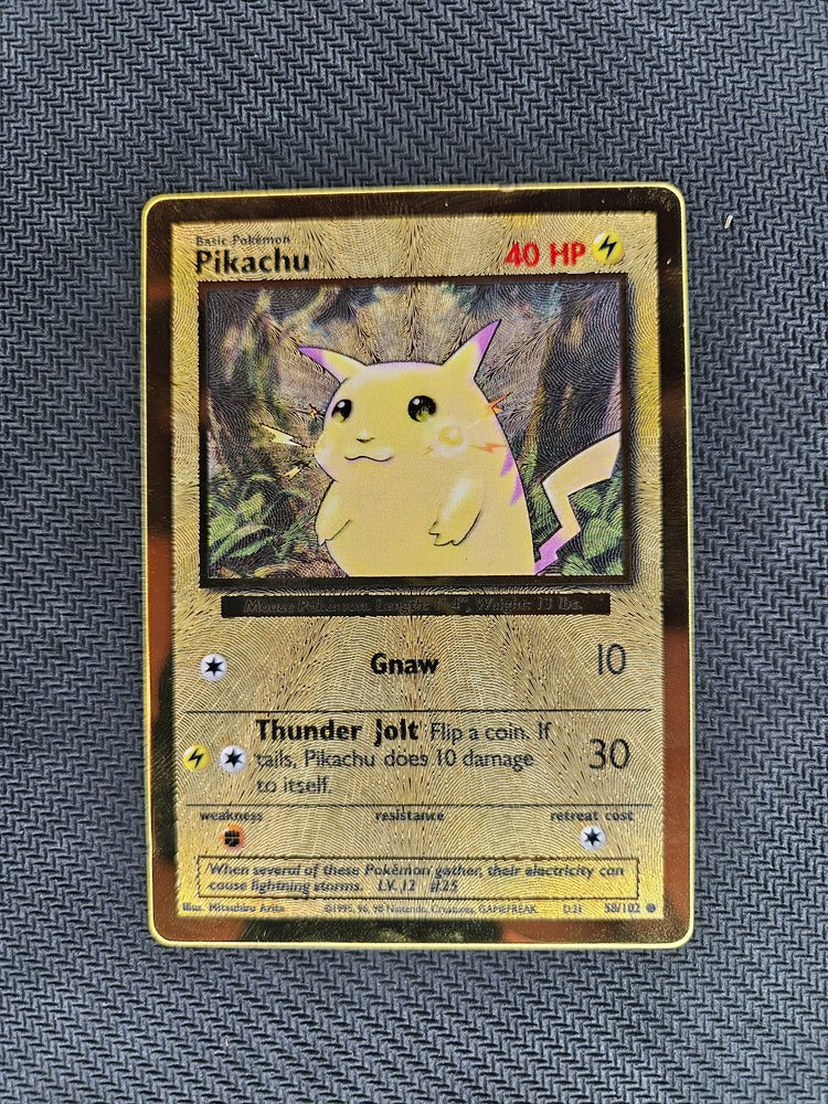 Pokemon Celebrations Gold Pikachu Metal Card 58/102