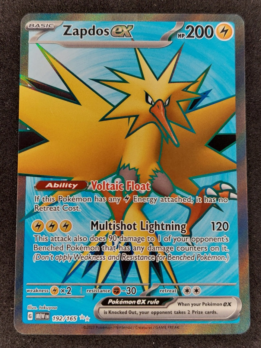 2023 Pokemon 151 Zapdos EX 192/165 Full Art Ultra Rare