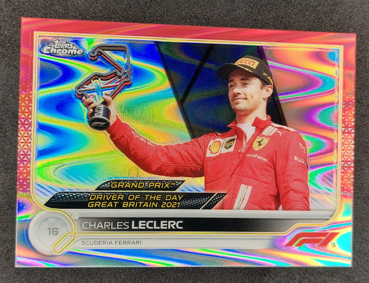 2022 Topps F1 Chrome Charles Leclerc Red Wave 3/5