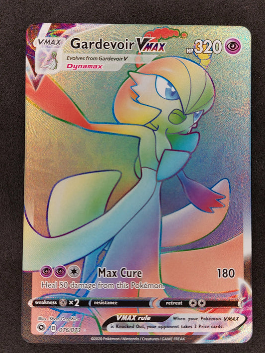 2020 Pokemon Champions Path 076/073 Gardevoir Vmax Rainbow Secret Rare