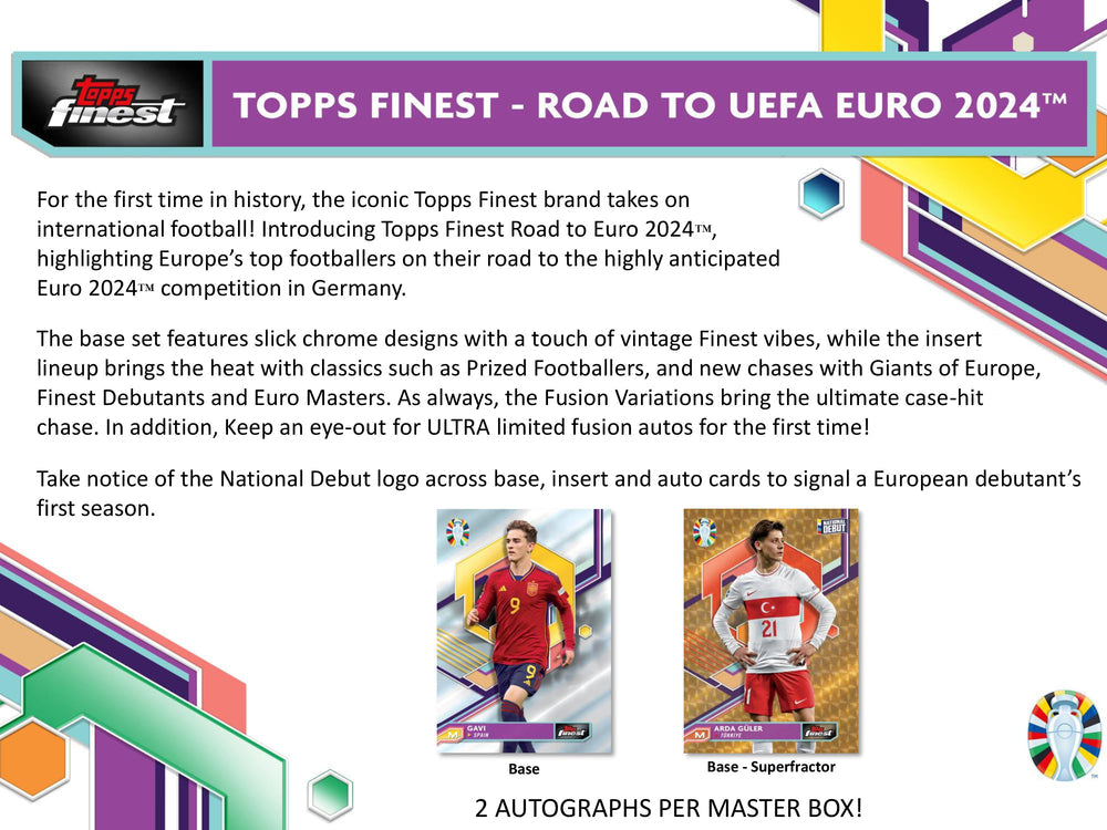 2024 TOPPS FINEST ROAD TO UEFA SOCCER HOBBY BOX