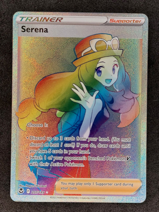 2022 Pokemon Silver Tempest 207/195 Trainer Serena Full Art Rainbow Secret