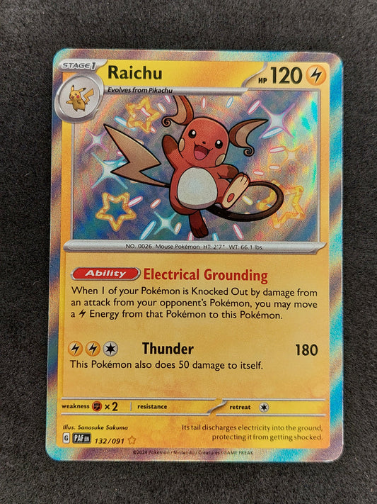 2024 Pokemon Paldean Fates 132/091 Raichu Baby Shiny