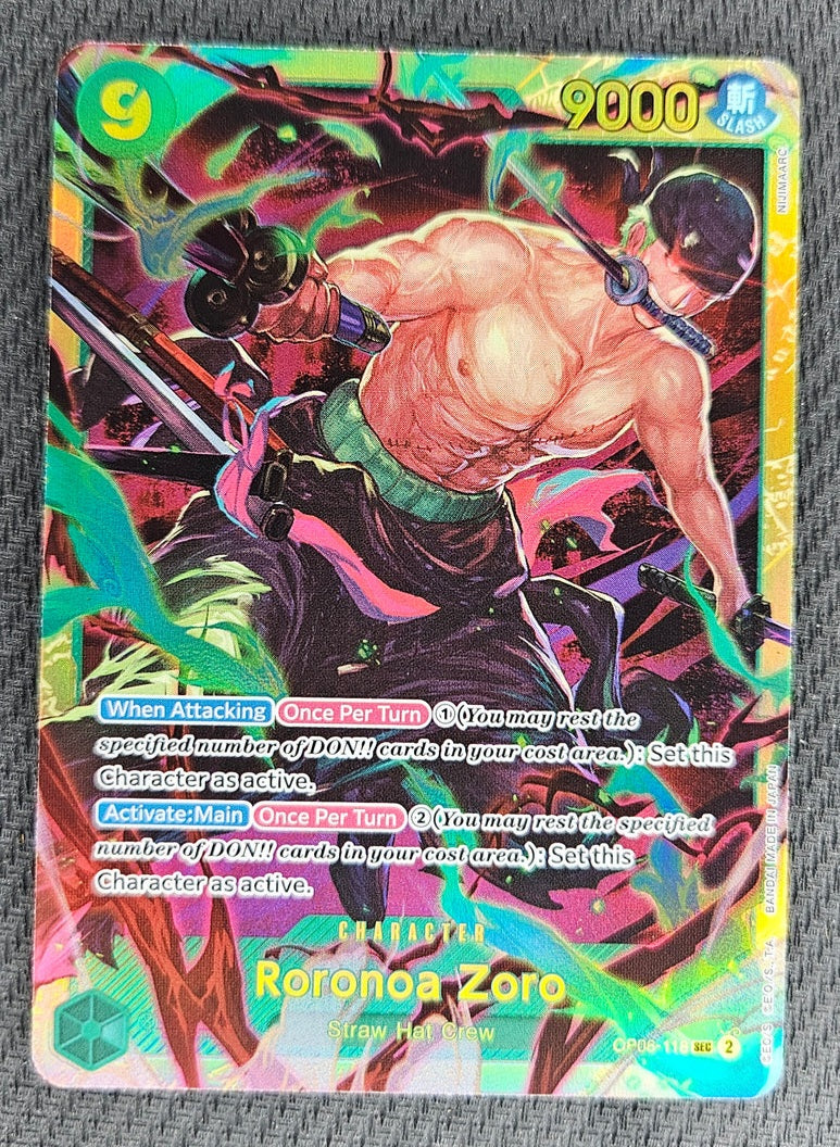 One Piece TCG Wings of the Captain OP06-118 Roronoa Zoro Secret