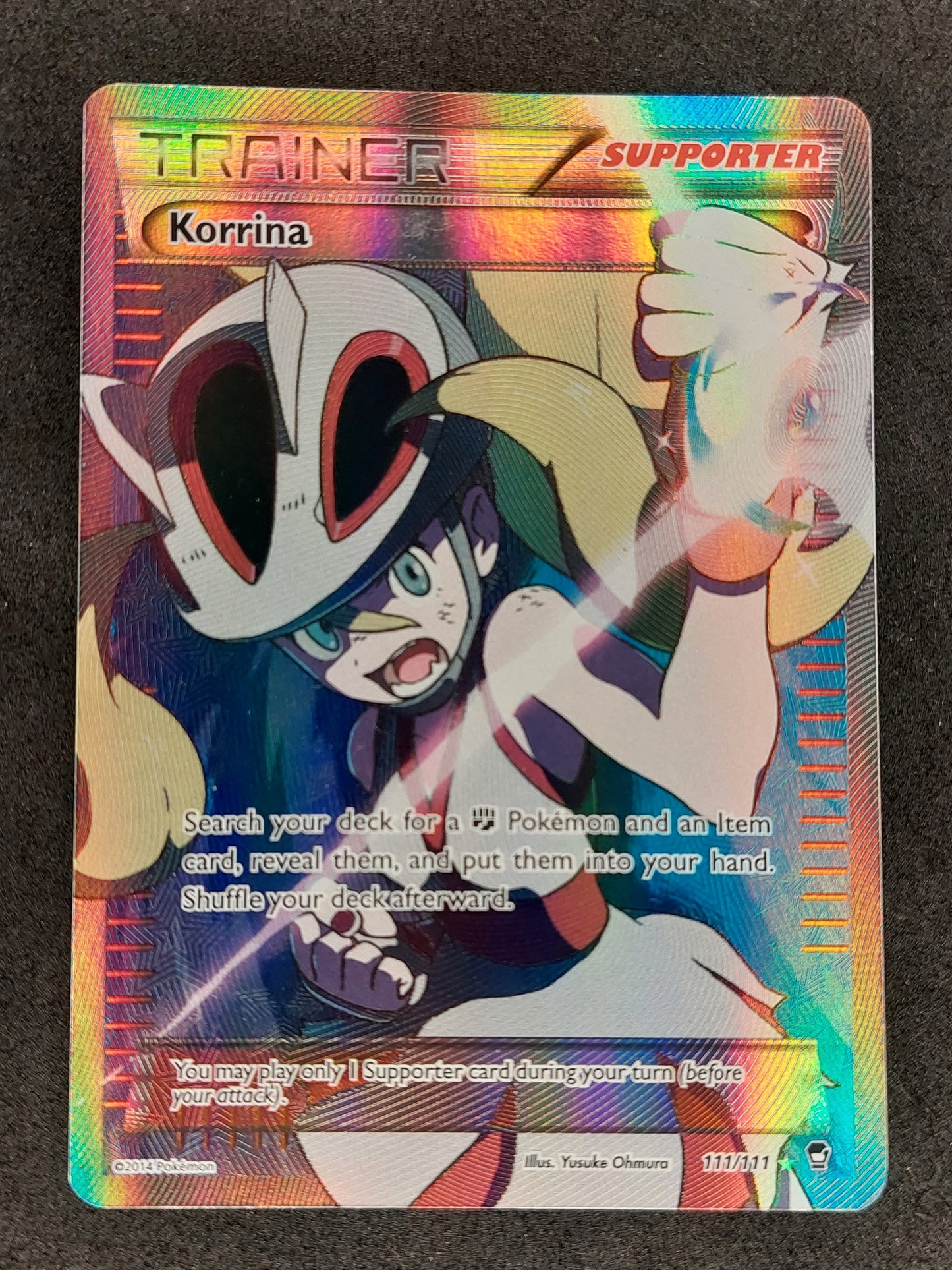 2014 Pokemon XY Furious Fists 111/111 Trainer Korrina Full Art