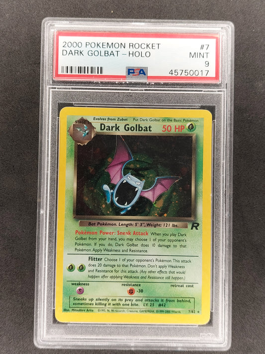 2000 Pokemon Rocket 7/82 Dark Golbat Holo PSA 9