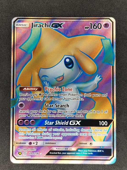 2020 Pokemon Sun & Moon 79a/236 Jirachi GX Full Art Promo