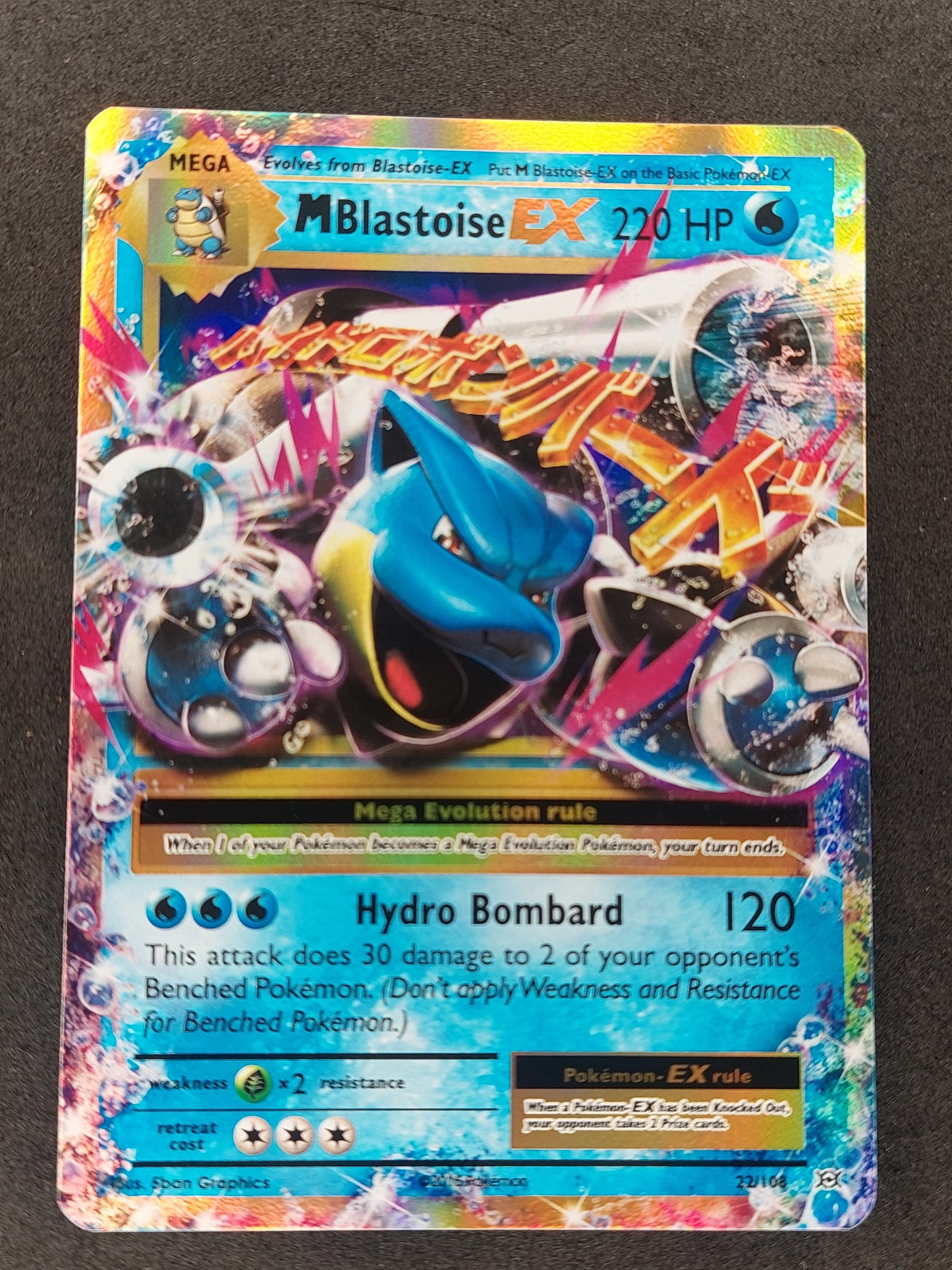 2016 Pokemon XY 22/108 MBlastoise EX Full Art Rare