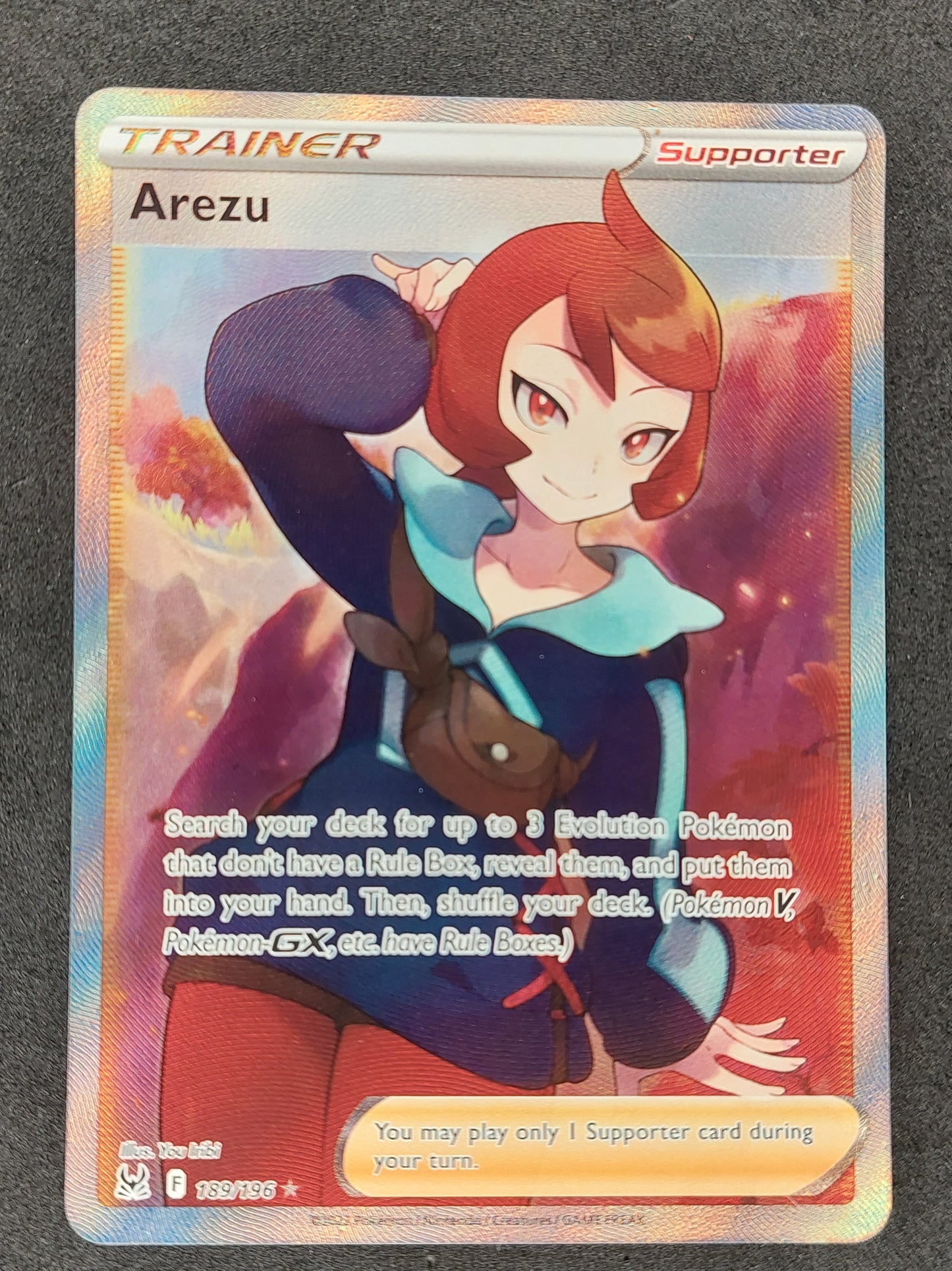 2022 Pokemon Lost Origin 189/196 Trainer Arezu Full Art