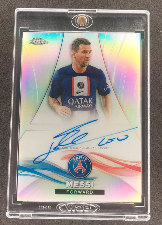 2022-23 Topps Chrome PSG Lionel Messi  Refractor ON Card Auto 30/75