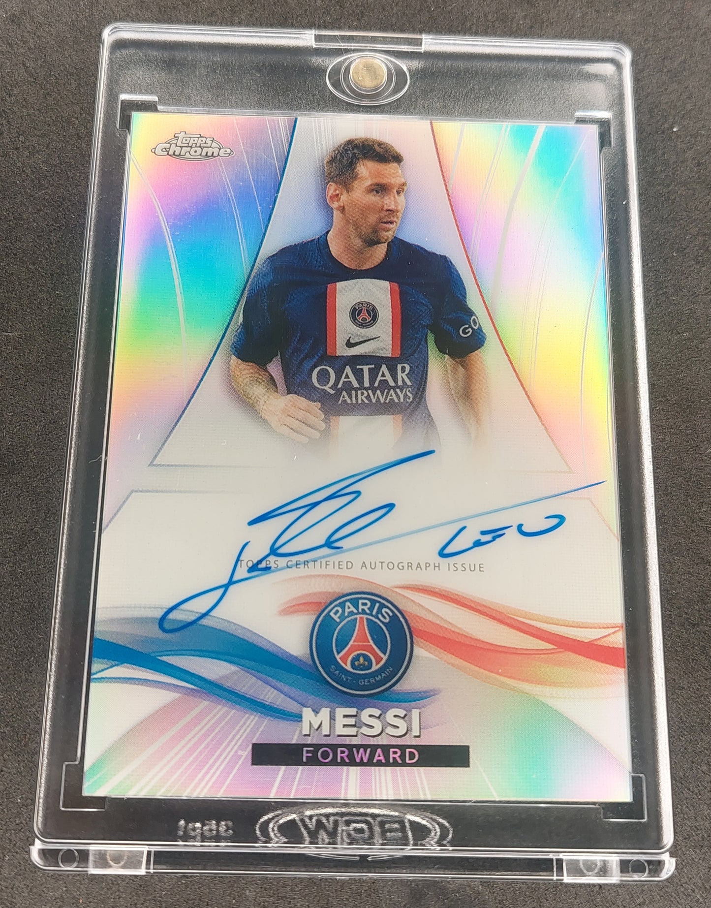 2022-23 Topps Chrome PSG Lionel Messi  Refractor ON Card Auto 30/75