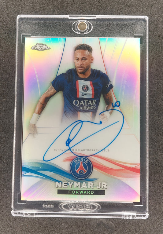 2022-23 Topps Chrome PSG Neymar Jr. Refractor ON Card Auto 74/75