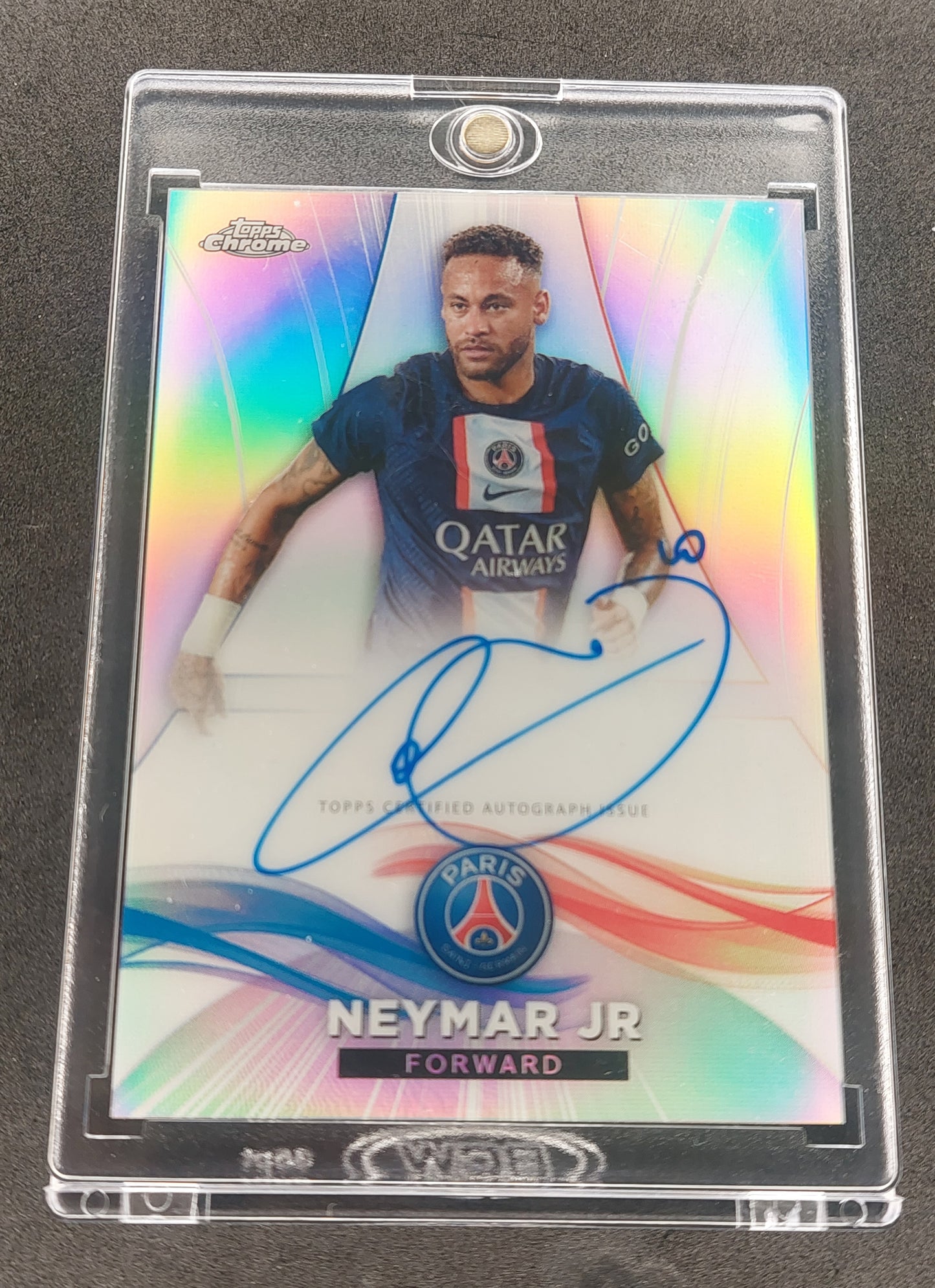 2022-23 Topps Chrome PSG Neymar Jr. Refractor ON Card Auto 74/75